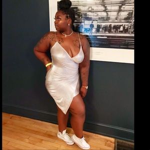 Silver Large Dress worn ONCE.